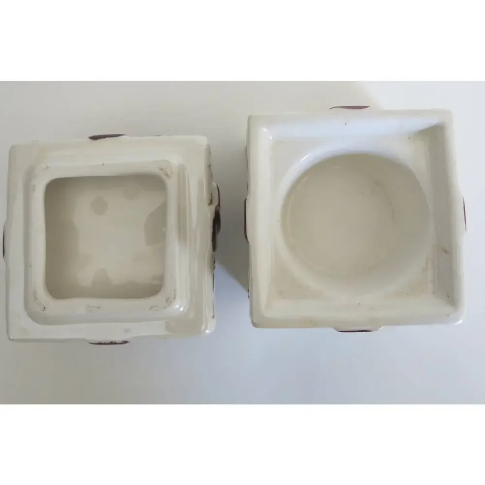 YANKEE CANDLE Tea Light Ceramic Candle Holder Bow Holly Berries Home Winter Cozy